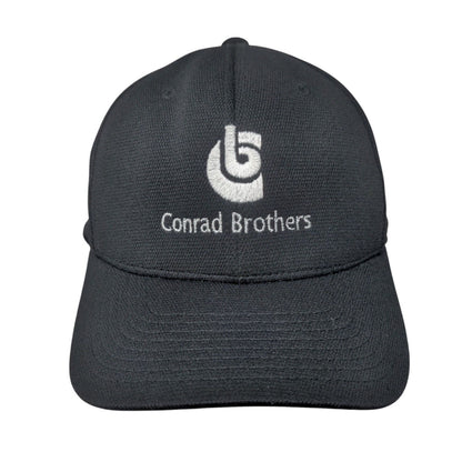 Conrad Brothers Fitted Hat Black L/XL Flexfit Embroidered 6 Panel Yupoong