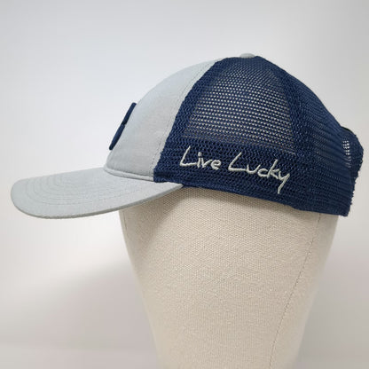 Black Clover Trucker Hat Gray Blue Clover Live Lucky One Size Snapback Mesh Cap