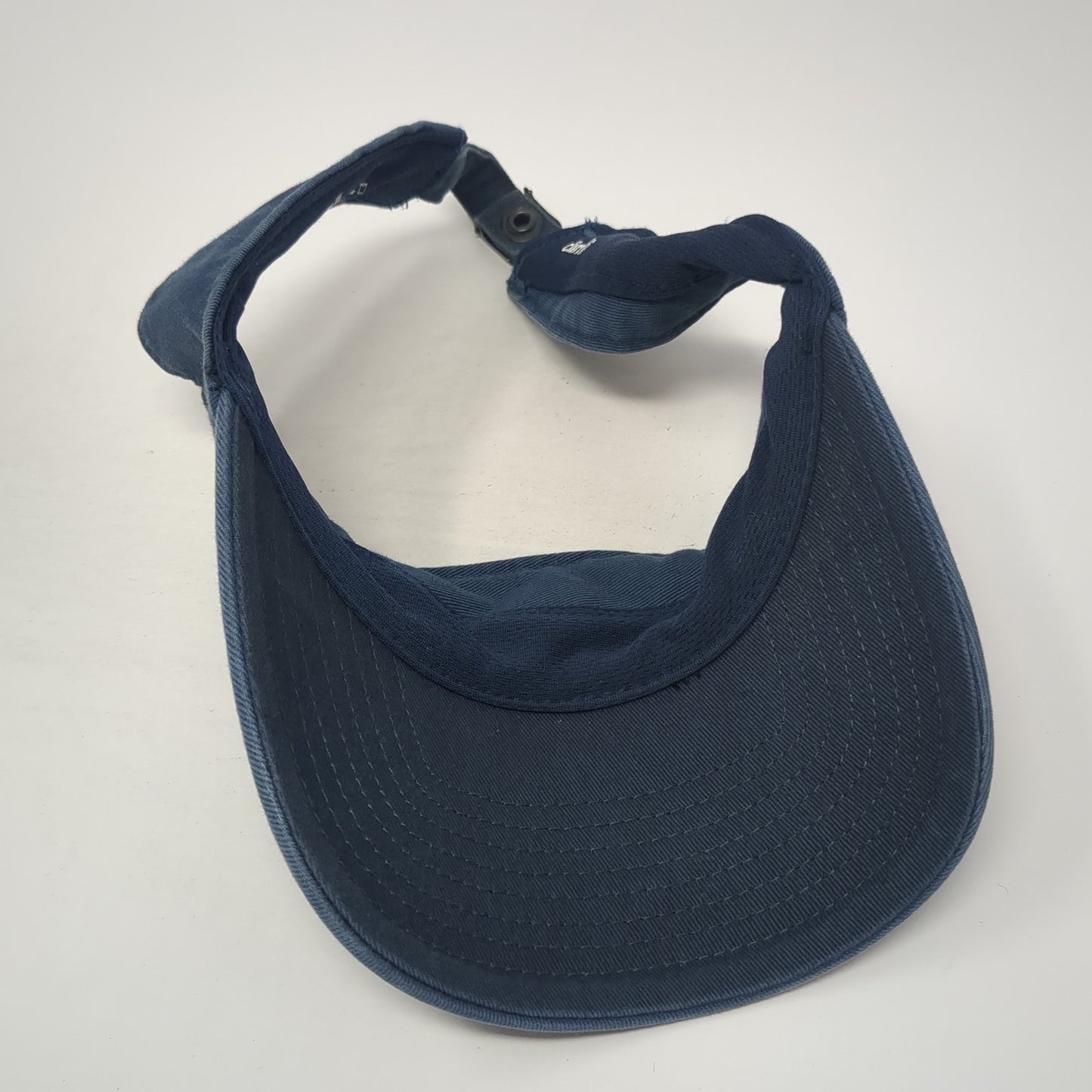 Adidas 3 Stripes Logo Slideback Visor Hat Blue One Size Adjustable