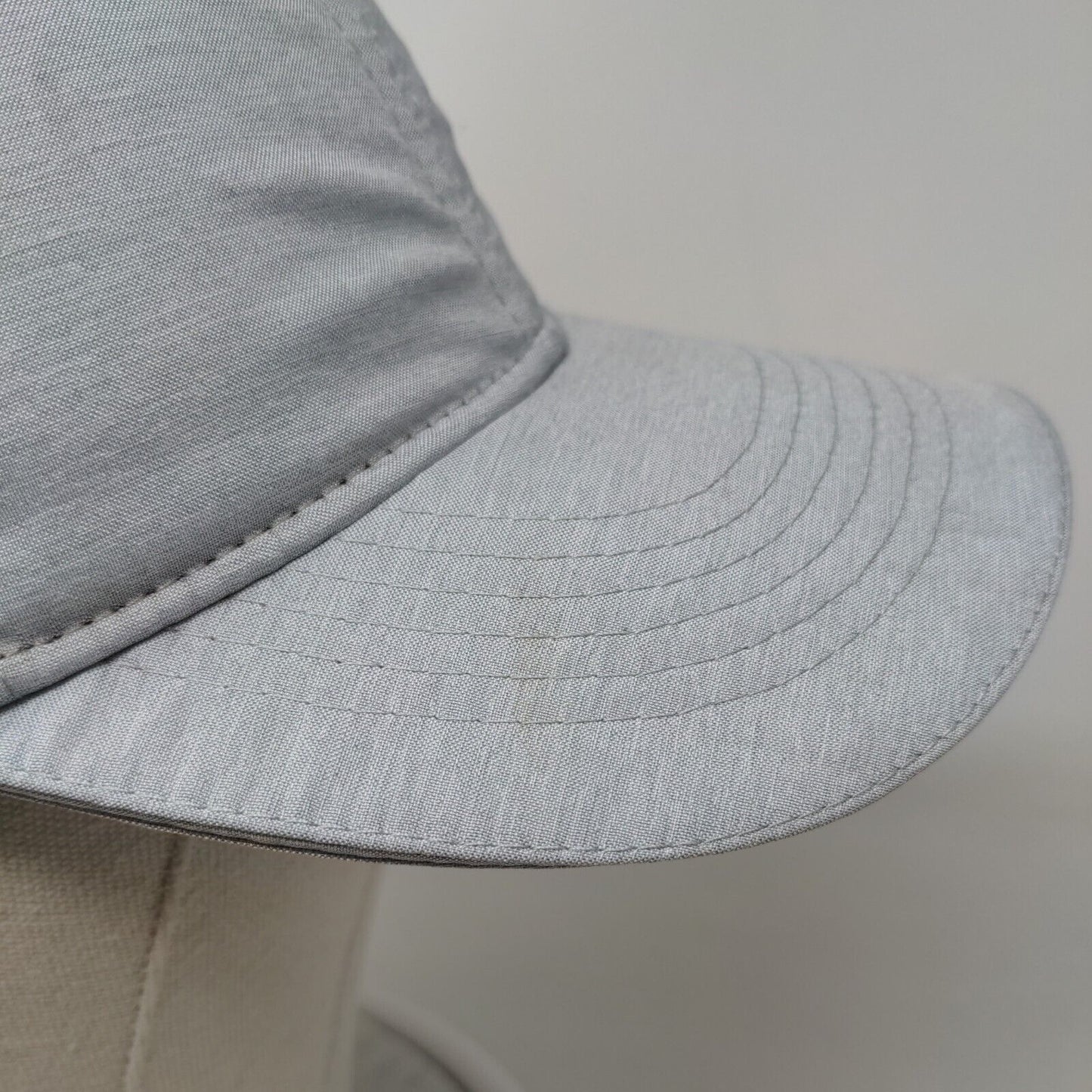 Mission Strapback Hat Gray One Size Adjustable Vented Holes 6 Panel Wet To Cool