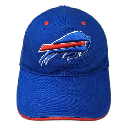 Buffalo Bills NFL Team Apparel Cap Blue One Size Cotton Strapback Curved Brim