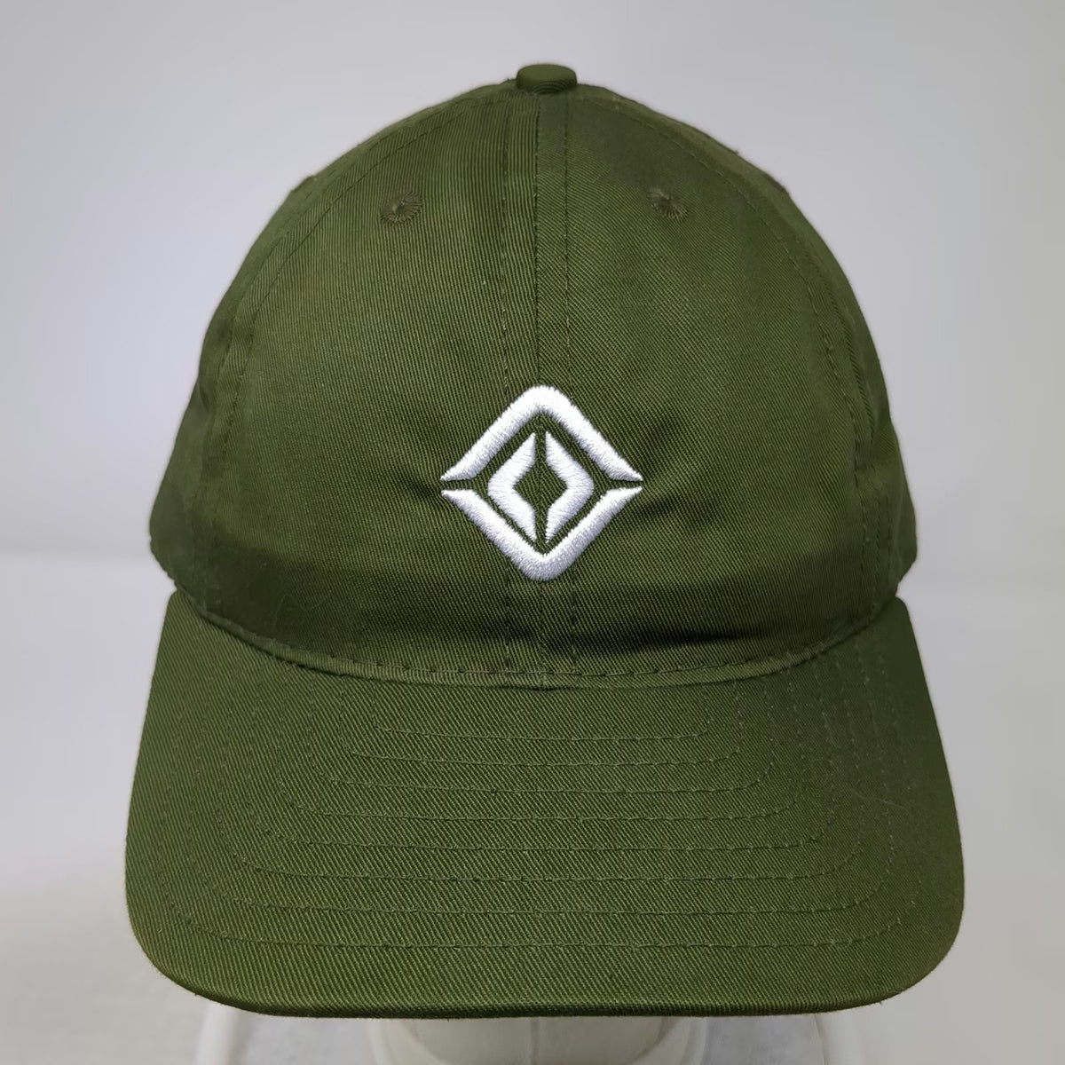Rivian Baseball Cap Green White One Size Cotton Made in USA Adjustable Strap Hat
