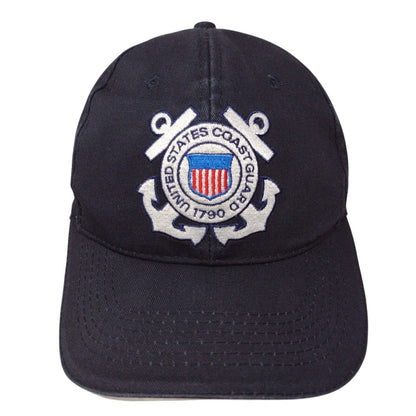 United States Coast Guard 1790 Strapback Hat Blue OSFA Adjustable Embroidered