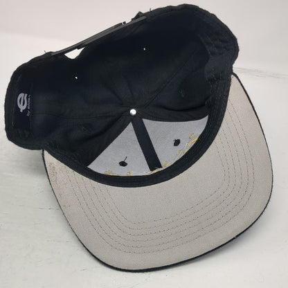 e by elidan Snapback Black OSFM Las Vegas Nevada Hat Gray Underbrim Flat Brim