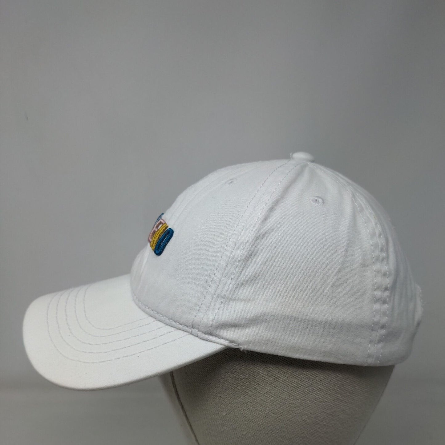 Weekend Slideback Hat White OSFM Adjustable Embroidered Vented Holes 6 Panel