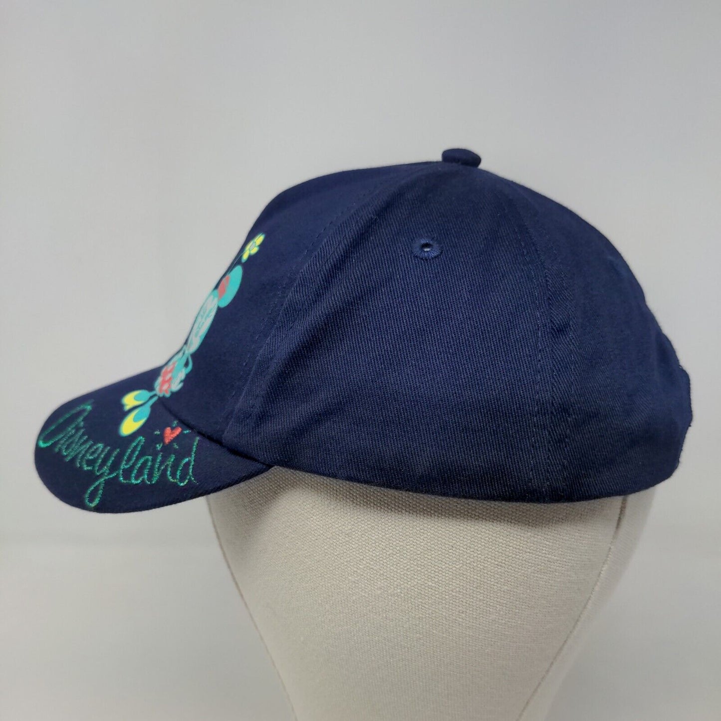 Disney Parks Girl's Snapback Hat Blue 100% Cotton Minnie Mouse Disneyland