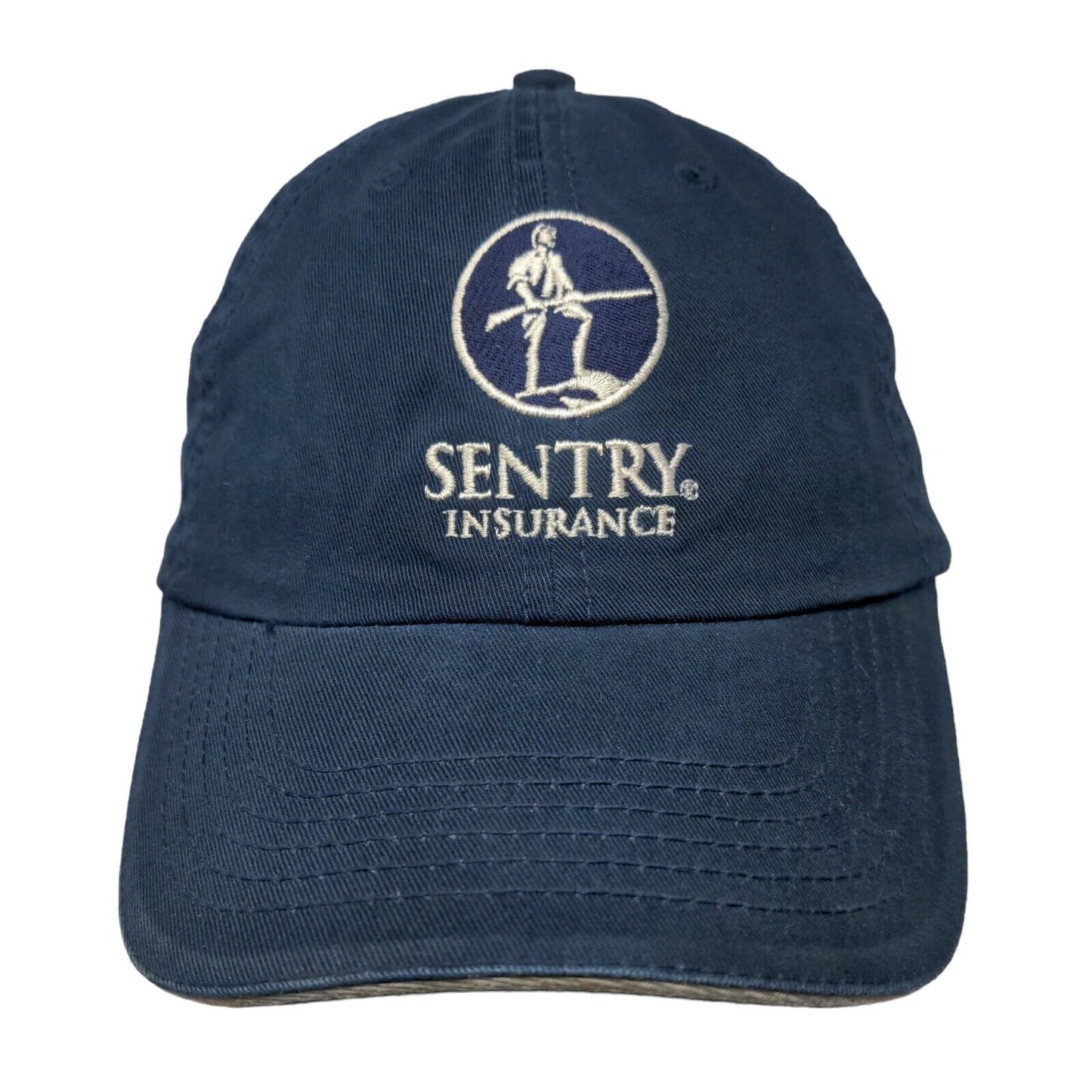 Sentry Insurance Strapback Hat Blue OS Adjustable Embroidered Port & Company