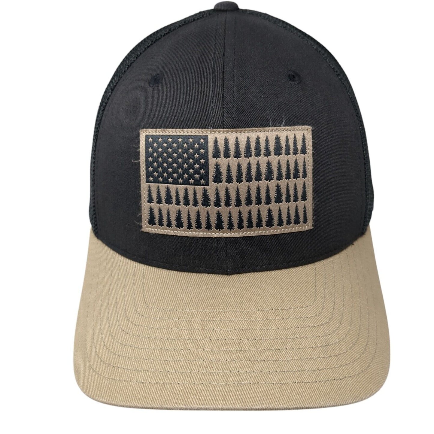 Tree Flag Fitted Trucker Hat Multicolor L/XL Adjustable Mesh Back Columbia