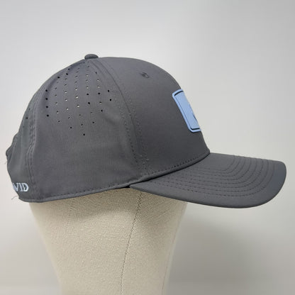 AVID Trucker Hat Gray One Size Snapback Fishing Hook Patch Laser Cut Performance