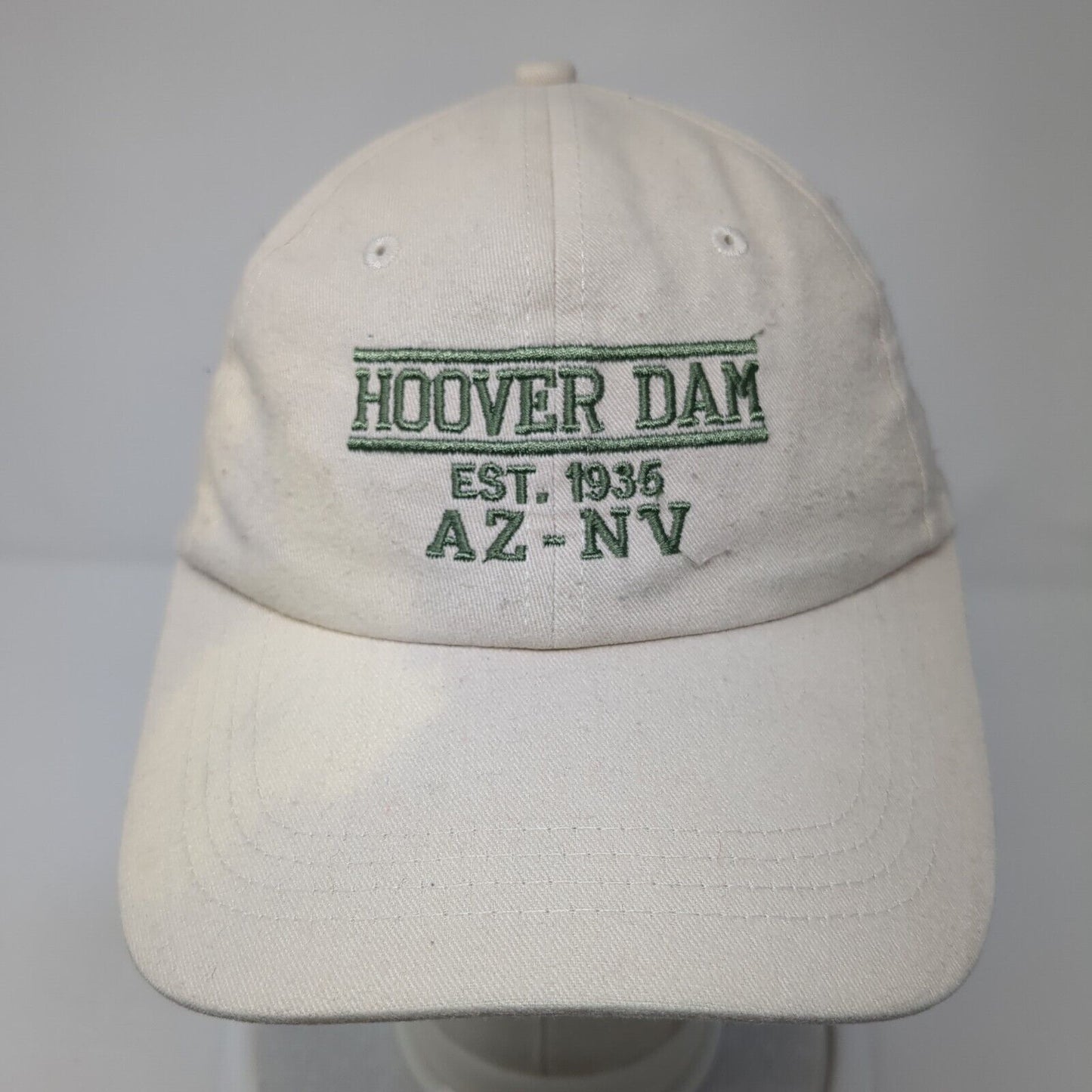 Hoover Dam Est 1935 AZ-NV Strapback Hat Tan OS Adjustable Embroidered Cotton