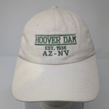 Hoover Dam Est 1935 AZ-NV Strapback Hat Tan OS Adjustable Embroidered Cotton