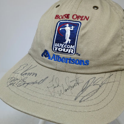 Boise Open Buy Com Tour Albertsons Autographed Hat Beige One Size Baseball Cap