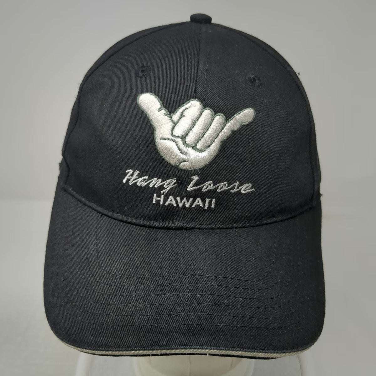 Surfware Hawaiian Classics Baseball Cap Black OSFM Hang Loose Hawaii Shaka Hat