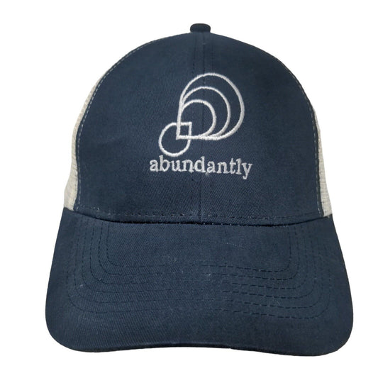 Abundantly Strapback Trucker Hat Blue OSFM Adjustable Mesh Back Hit Wear