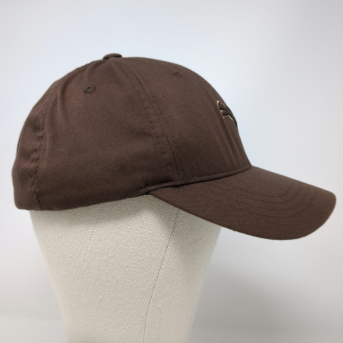 Puma Baseball Cap Brown One Size Fitted Flexfit Embroidered Logo Hat Athletic