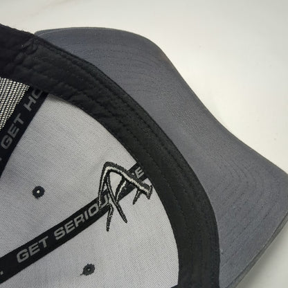 Hoyt Trucker Hat Gray One Size Archery Hunting Logo Mesh Back Snapback Cap Gear