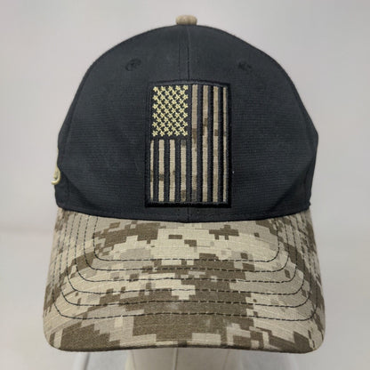 American Flag Towsleys Strapback Hat Camo One Size Embroidered Adjustable