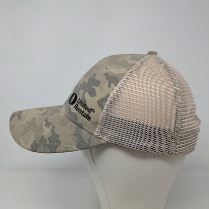 Unbranded Mens Snapback Mesh Back Hat Green Camo OSFA Embroidered United Rentals