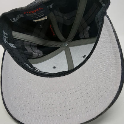 Flexfit Incase Baseball Cap Black Gray M Plaid Tartan Pattern Stretchy Hat