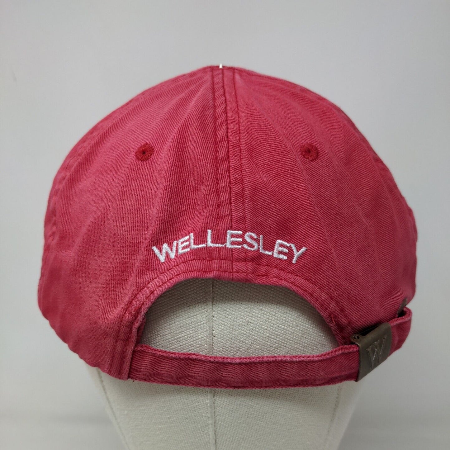 Trim Wear Men's Slideback Hat Red Adjustable Embroidered Wellesley 2008 Logo