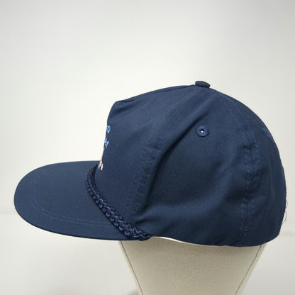 Sportcap Supreme 5 Panel Blue One Size Rope Brim Leather Strap Idaho Lumber Hat