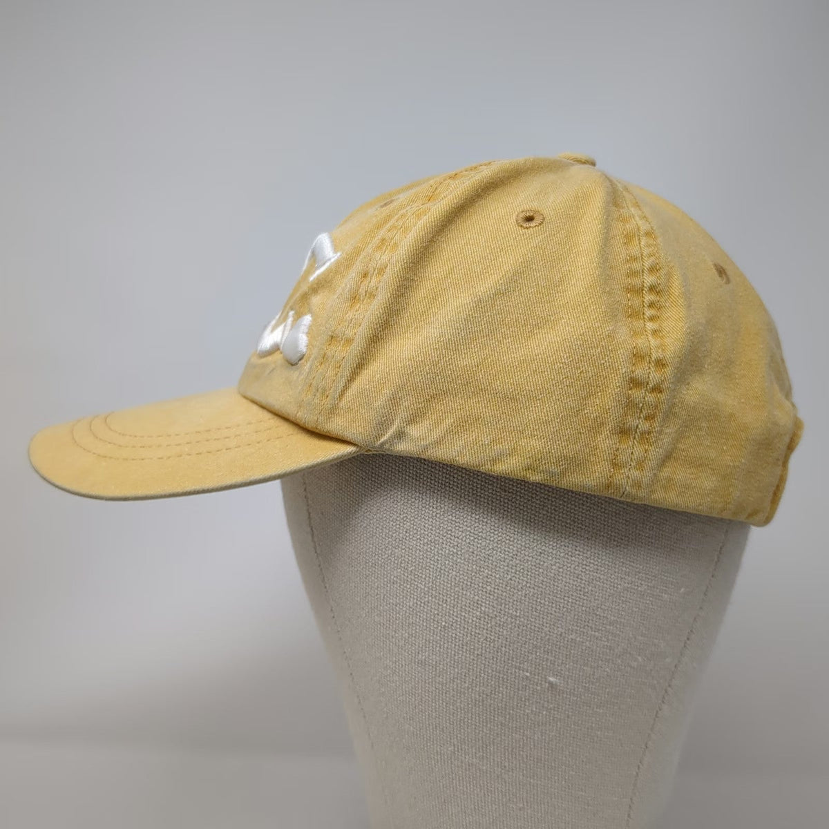 Holloway Baseball Cap Yellow One Size KC Heart Embroidery Cotton Adjustable Hat