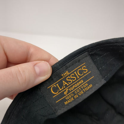 ER Slideback Hat Black One Size Adjustable Embroidered The Classics Yupoong