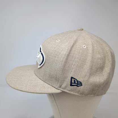 New Era Seattle Seahawks NFL Cap Beige 7 1/2 59FIFTY Fitted Hat Logo