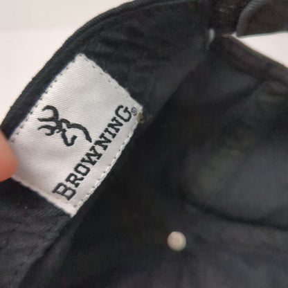 Browning Baseball Cap Black Brown White One Size Strapback Buckmark Logo Hat