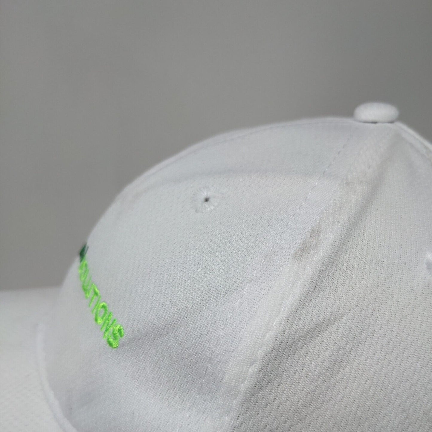 Miller EV Solutions Strapback Hat White OS Adjustable Embroidered Sport-Tek