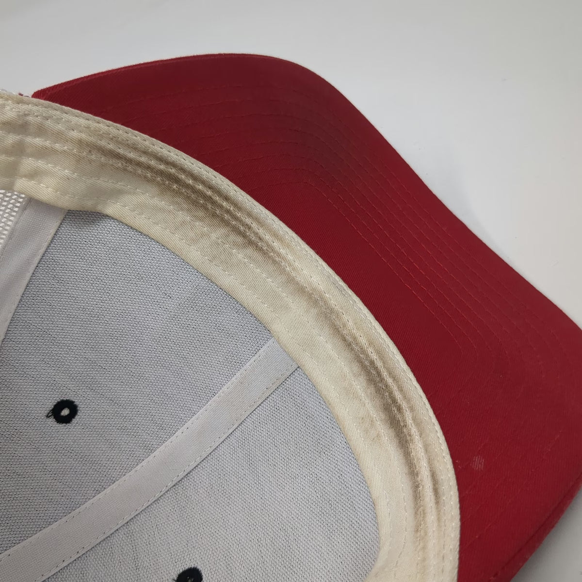 Richardson Trucker Hat Black Red One Size Builders FirstSource Mesh Snapback