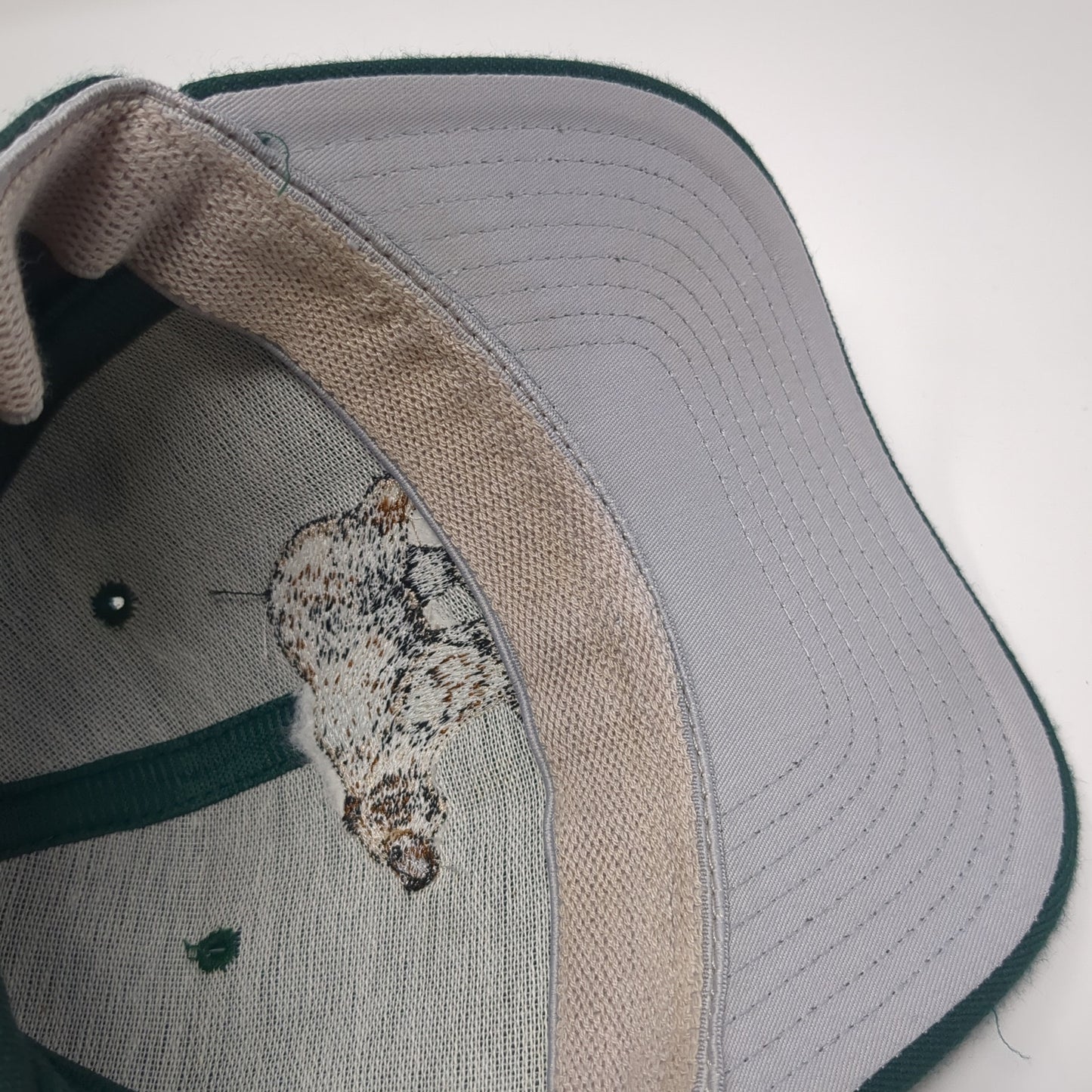 Grizzly Bear Fitted Hat Green One Size Embroidered Flexfit Yupoong