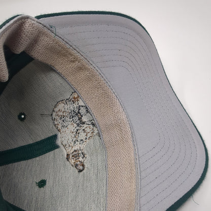 Grizzly Bear Fitted Hat Green One Size Embroidered Flexfit Yupoong