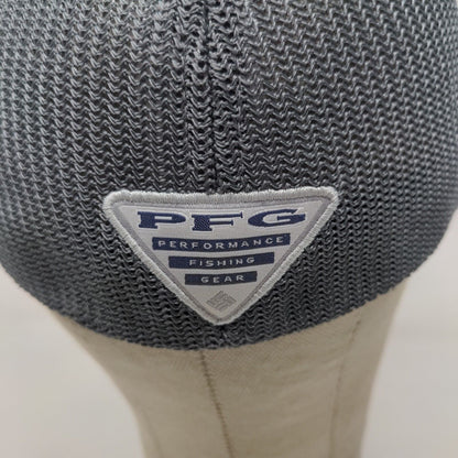 Columbia PFG Men's Fitted Mesh Back Hat Black Size L/XL Embroidered Fish Flag