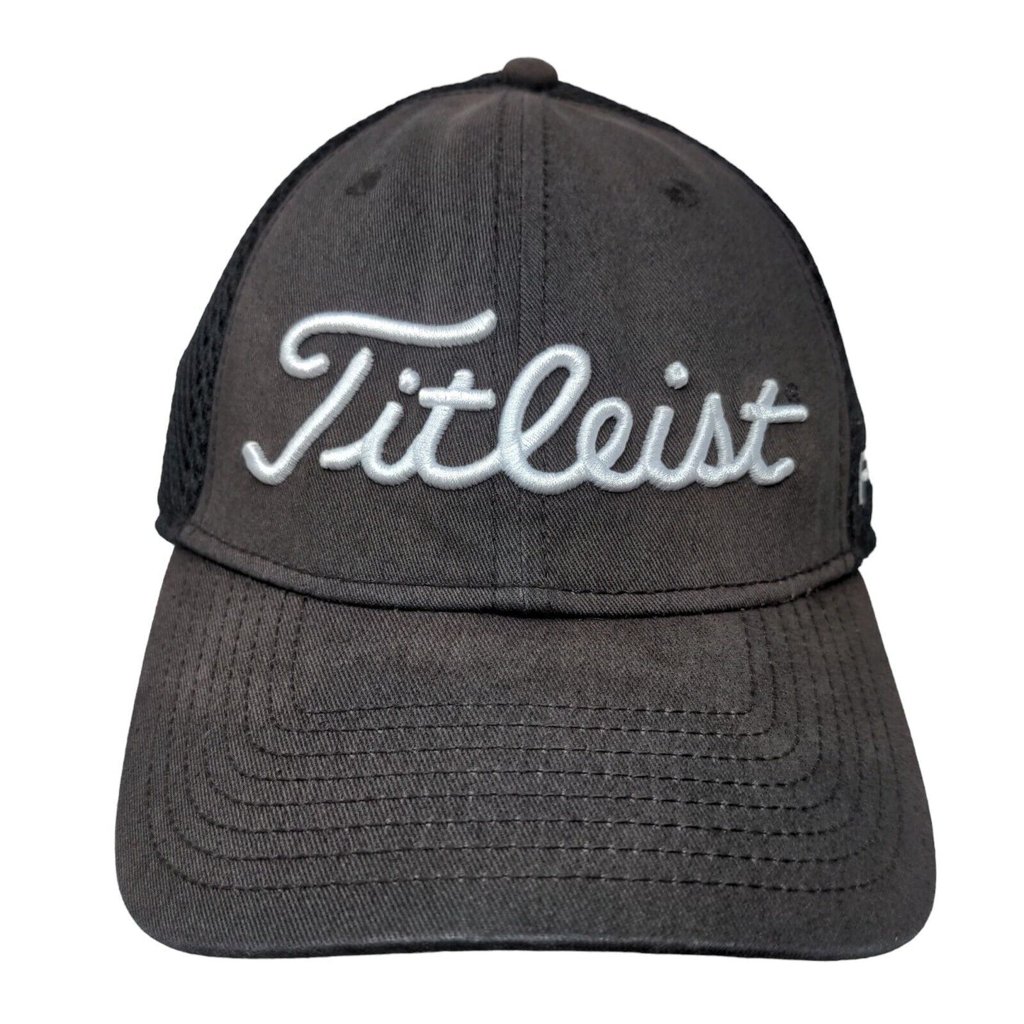 Titleist FJ Pro V1 Fitted Hat Black Medium-Large Embroidered Breathable