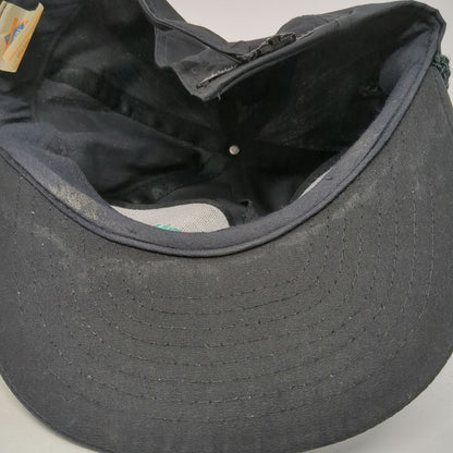 Nissin AC Houston Lumber 5 Panel Black One Size Rope Hat Adjustable Embroidered