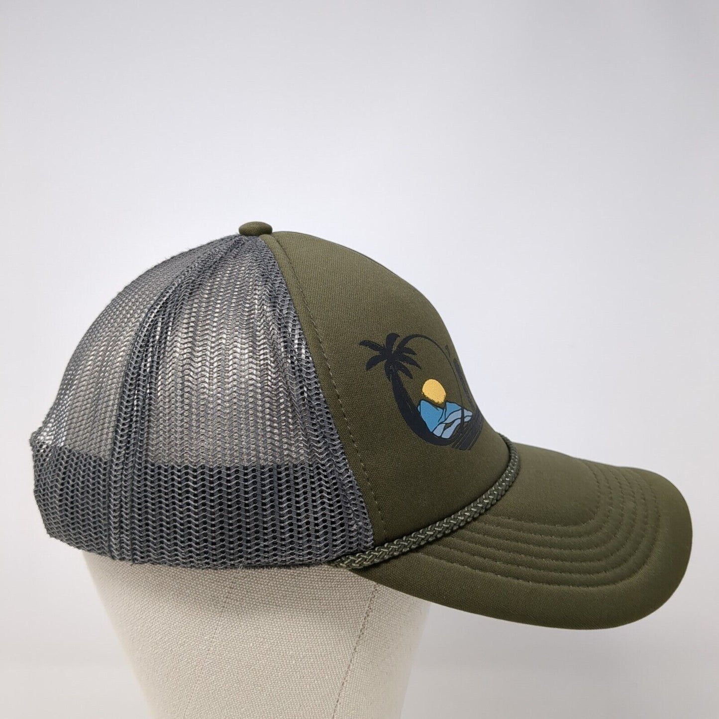 O'Neill Snapback Rope Trucker Hat Brown One Size Mesh Back Colorblock