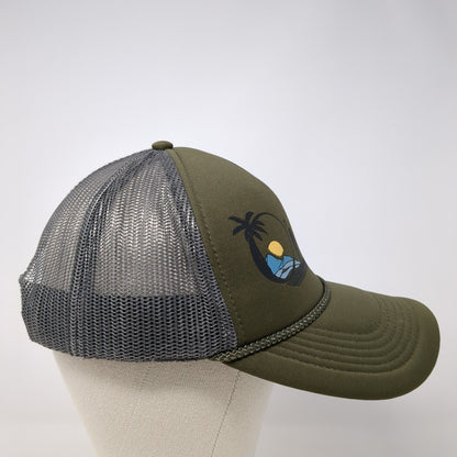 O'Neill Snapback Rope Trucker Hat Brown One Size Mesh Back Colorblock