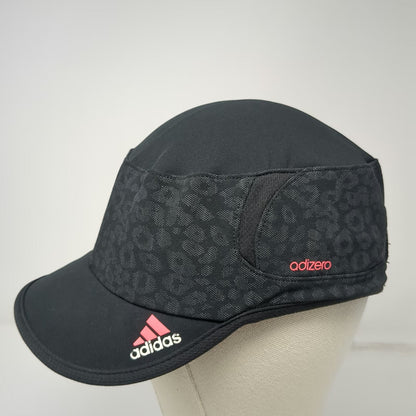 Adidas Army Cap Black One Size Pink Logo Animal Print Adizero Running Hat