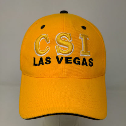 CSI Las Vegas Men's Strapback Hat Yellow Embroidered Logo 100% Acrylic