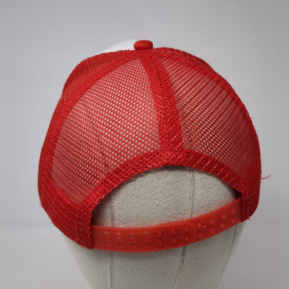 Toptie Snapback Mesh Back Trucker Hat Red One Size Colorblock Blank