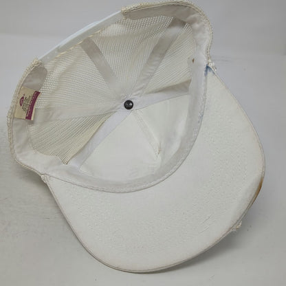 Young An Trucker Hat White One Size MCTS School Reunion 99 Mesh Snapback Rope