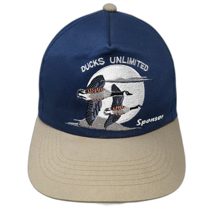 Dorfman Pacific 5 Panel Blue One Size Ducks Unlimited Sponsor Duck Snapback Hat
