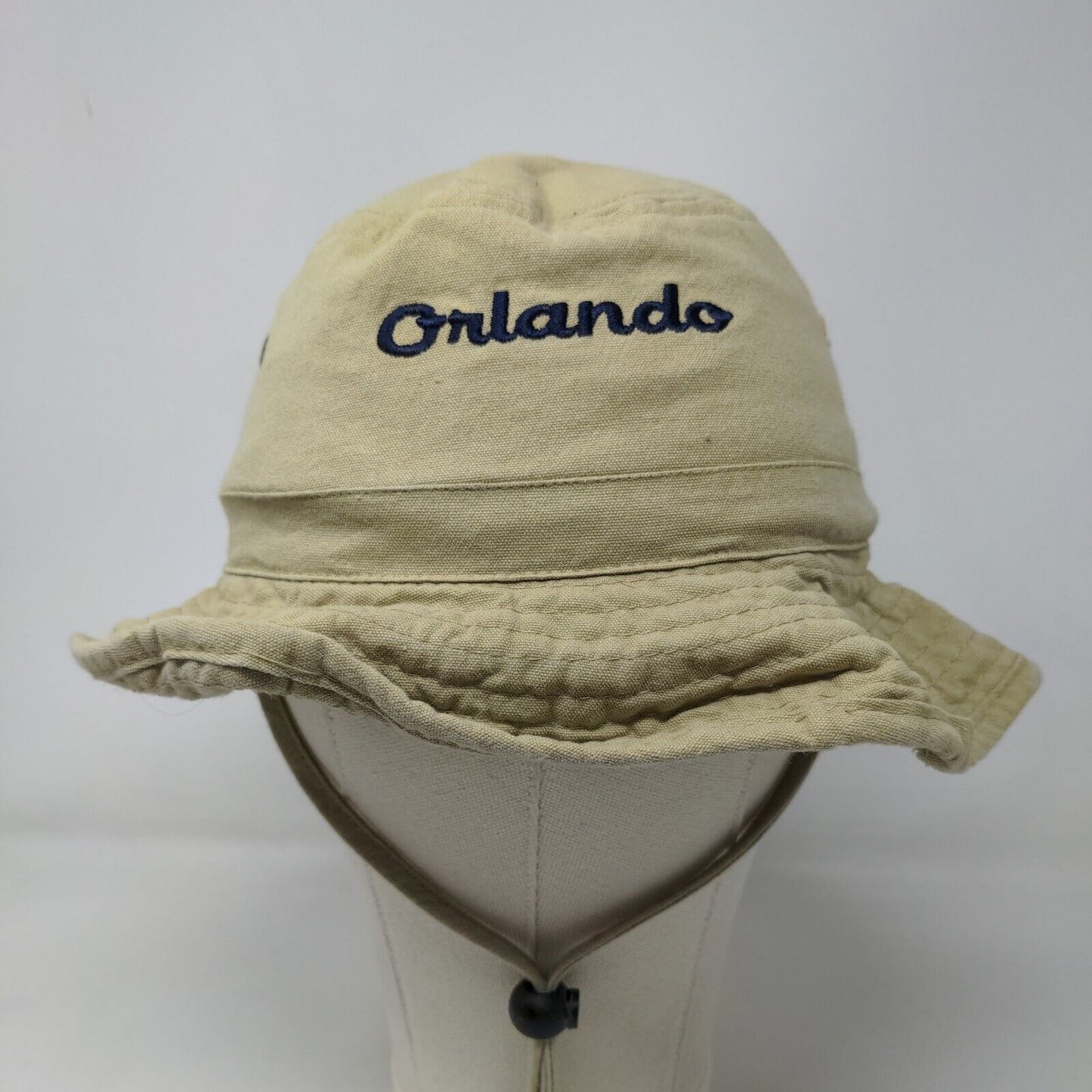 Orlando Bucket Hat Tan Adult Embroidered Adjustable Chin Strap Jacobson