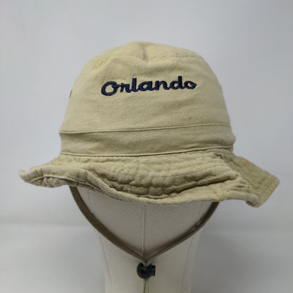 Orlando Bucket Hat Tan Adult Embroidered Adjustable Chin Strap Jacobson