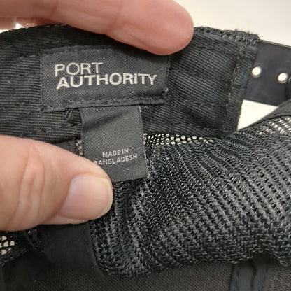 Port Authority Trucker Hat Black One Size B.W & Wrecker Service Mesh Snapback