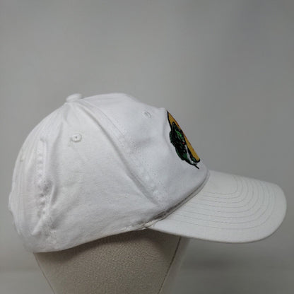 Bass Pro Shops Snapback Hat White OSFM Embroidered Gone Fishing 6 Panel