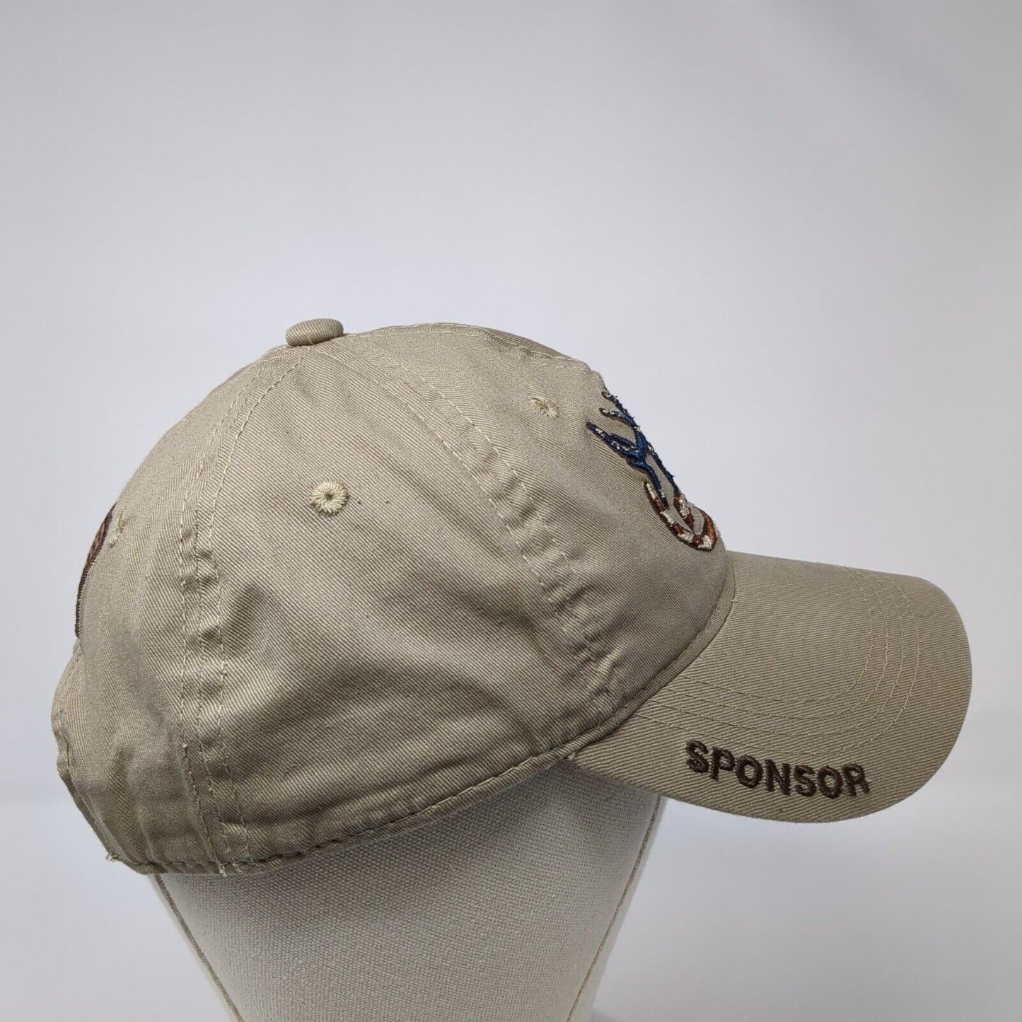 RMEF Sponsor USA Flag Snapback Hat Brown One Size Adjustable Outdoor Cap