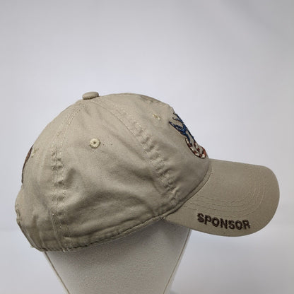 RMEF Sponsor USA Flag Snapback Hat Brown One Size Adjustable Outdoor Cap