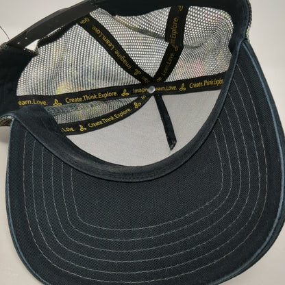 prAna Trucker Hat Black OSFM Mesh Back Snapback Breathable Floral Print Casual